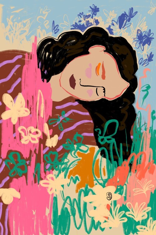 Sandra Poliakov Ilustrace Daydreaming, Sandra Poliakov, 26.7 × 40 cm