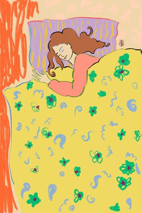 Sandra Poliakov Ilustrace Sleeping In, Sandra Poliakov, 26.7 × 40 cm