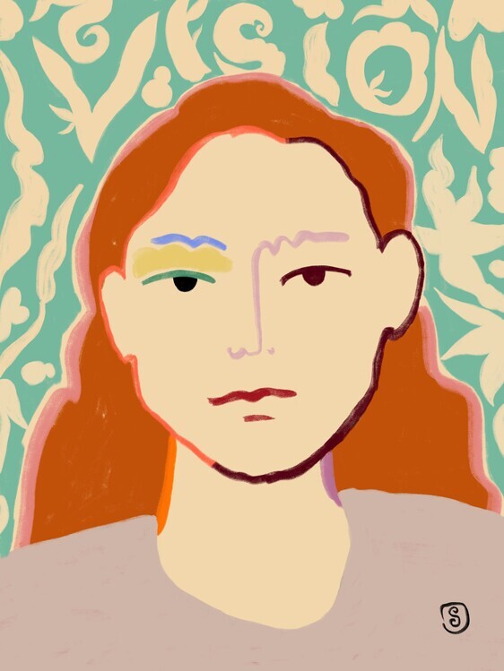 Sandra Poliakov Ilustrace Vision II, Sandra Poliakov, 30 × 40 cm