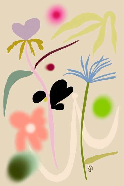Sandra Poliakov Ilustrace QUIET FLOWERS DANCE, Sandra Poliakov, 26.7 × 40 cm