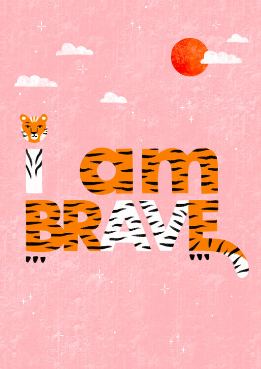 Bea Muller Ilustrace I Am Brave, Bea Muller, 30 × 40 cm