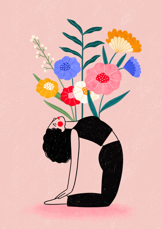 Bea Muller Ilustrace Yoga, Bea Muller, 30 × 40 cm