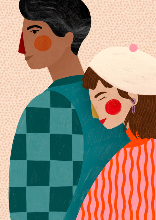 Bea Muller Ilustrace Be My Valentine, Bea Muller, 30 × 40 cm