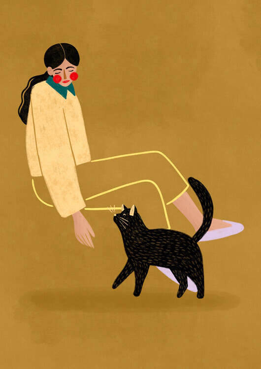 Bea Muller Ilustrace Cat Mum, Bea Muller, 30 × 40 cm