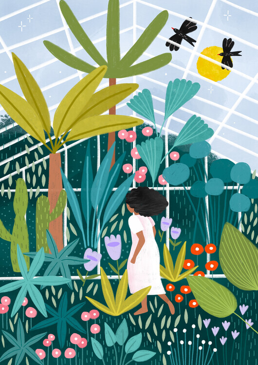 Bea Muller Ilustrace In the Green House, Bea Muller, 30 × 40 cm