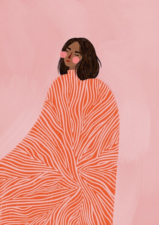 Bea Muller Ilustrace The Woman With the Swirls, Bea Muller, 30 × 40 cm