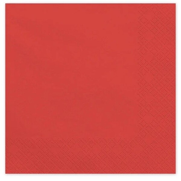 Ubrousky papírové tmavě červené 33x33 cm 20 ks