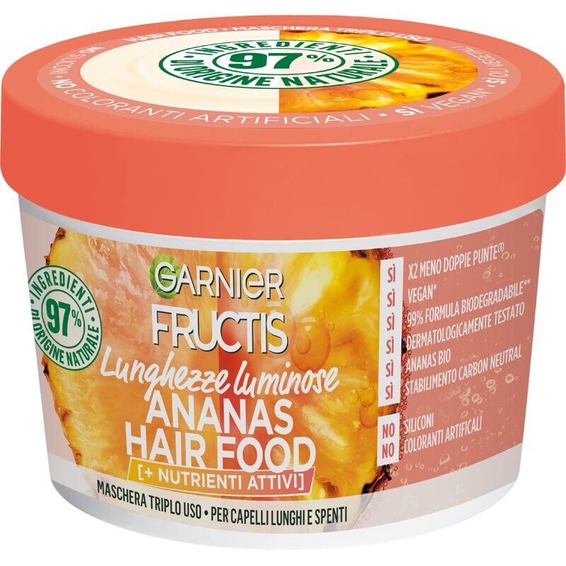 Garnier Fructis Pineapple Hair Food revitalizační maska pro dlouhé vlasy 390 ml