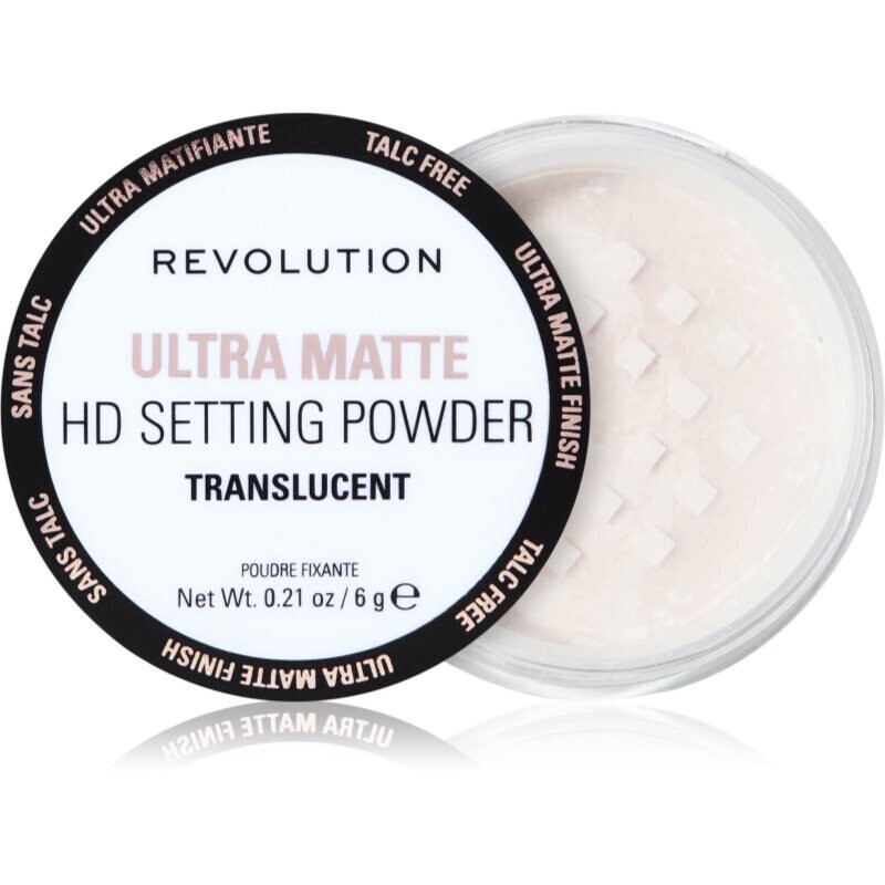 Makeup Revolution Ultra Velvet Loose Setting Powder matující transparentní pudr 6 g