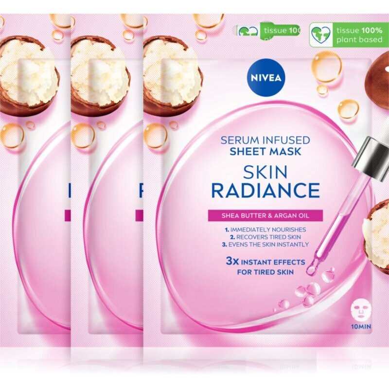 NIVEA Skin Radiance rozjasňující plátýnková maska