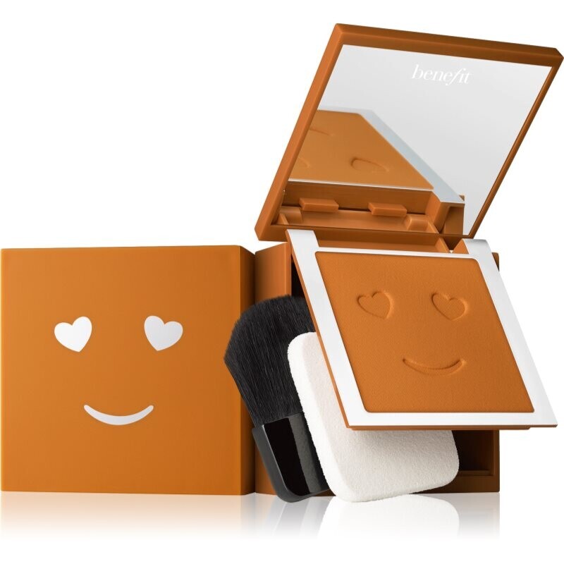 Benefit Hello Happy Velvet Powder Foundation kompaktní pudrový make-up odstín 10 Deep Warm 7 g