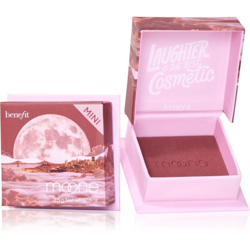 Benefit Moone WANDERful World Mini pudrová tvářenka odstín Rich berry 2,5 g