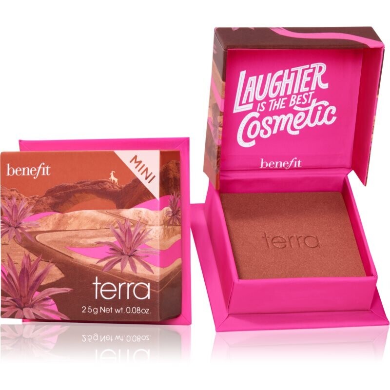 Benefit Terra WANDERful World Mini pudrová tvářenka odstín Golden brick-red 2,5 g