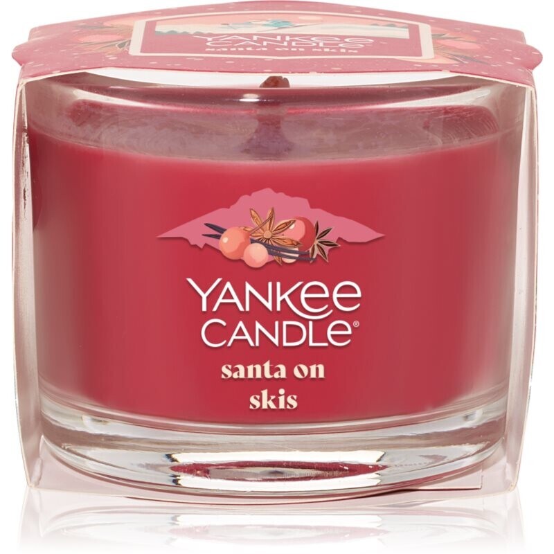 Yankee Candle Santa On Skis votivní svíčka glass 37 g
