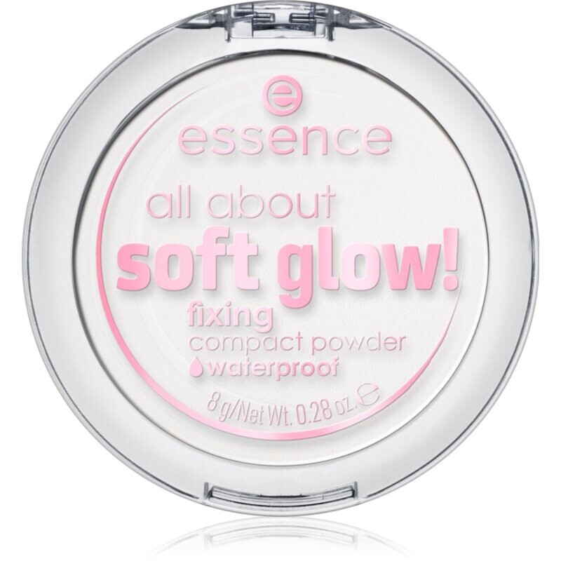 essence All About Soft Glow! transparentní fixační pudr pro rozjasnění pleti 8 g