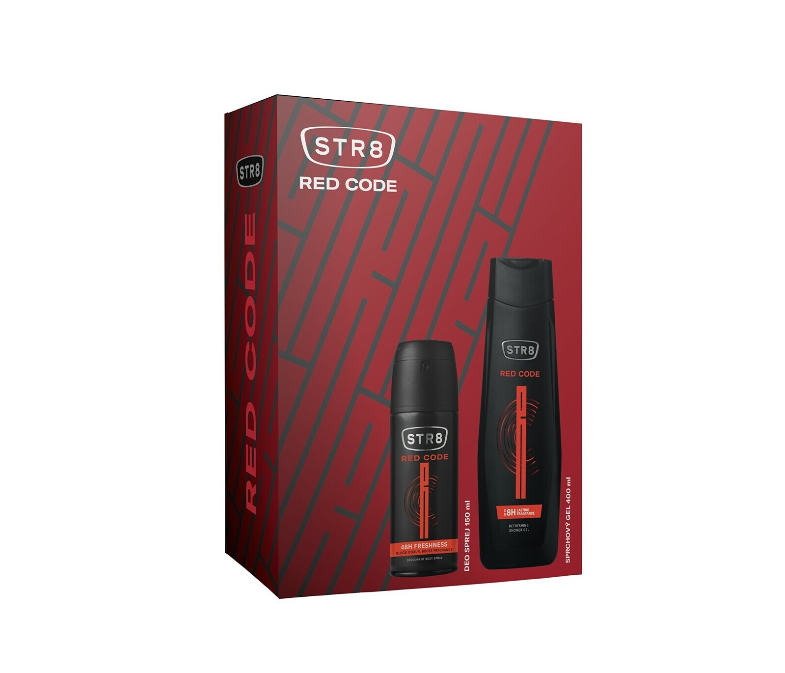 STR8 Red Code - deodorant ve spreji 150 ml + sprchový gel 400 ml