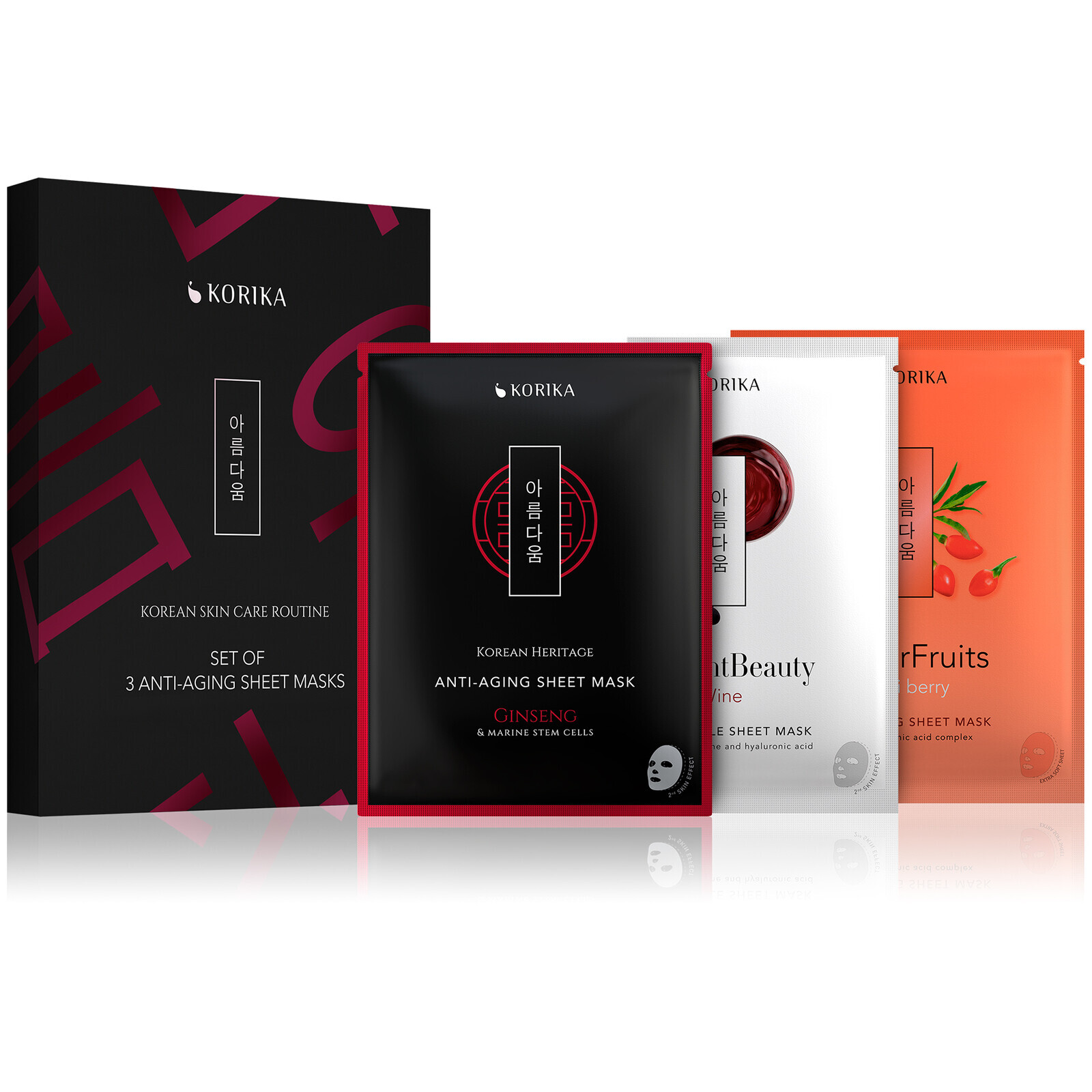 KORIKA Sada masek proti stárnutí Anti-Aging Sheet Masks