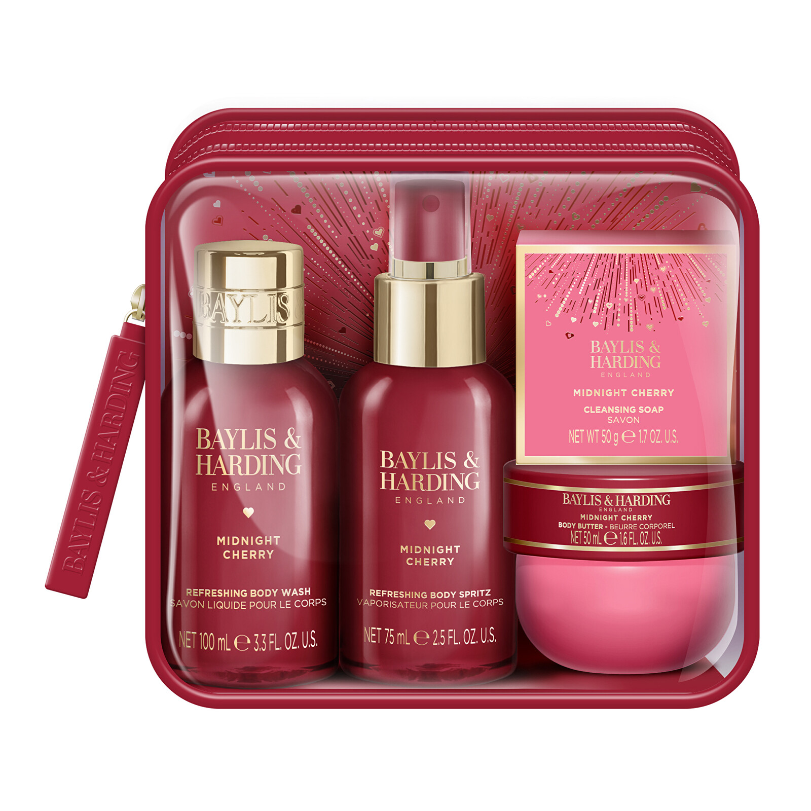 Baylis & Harding Dárková sada Midnight Cherry 4 ks