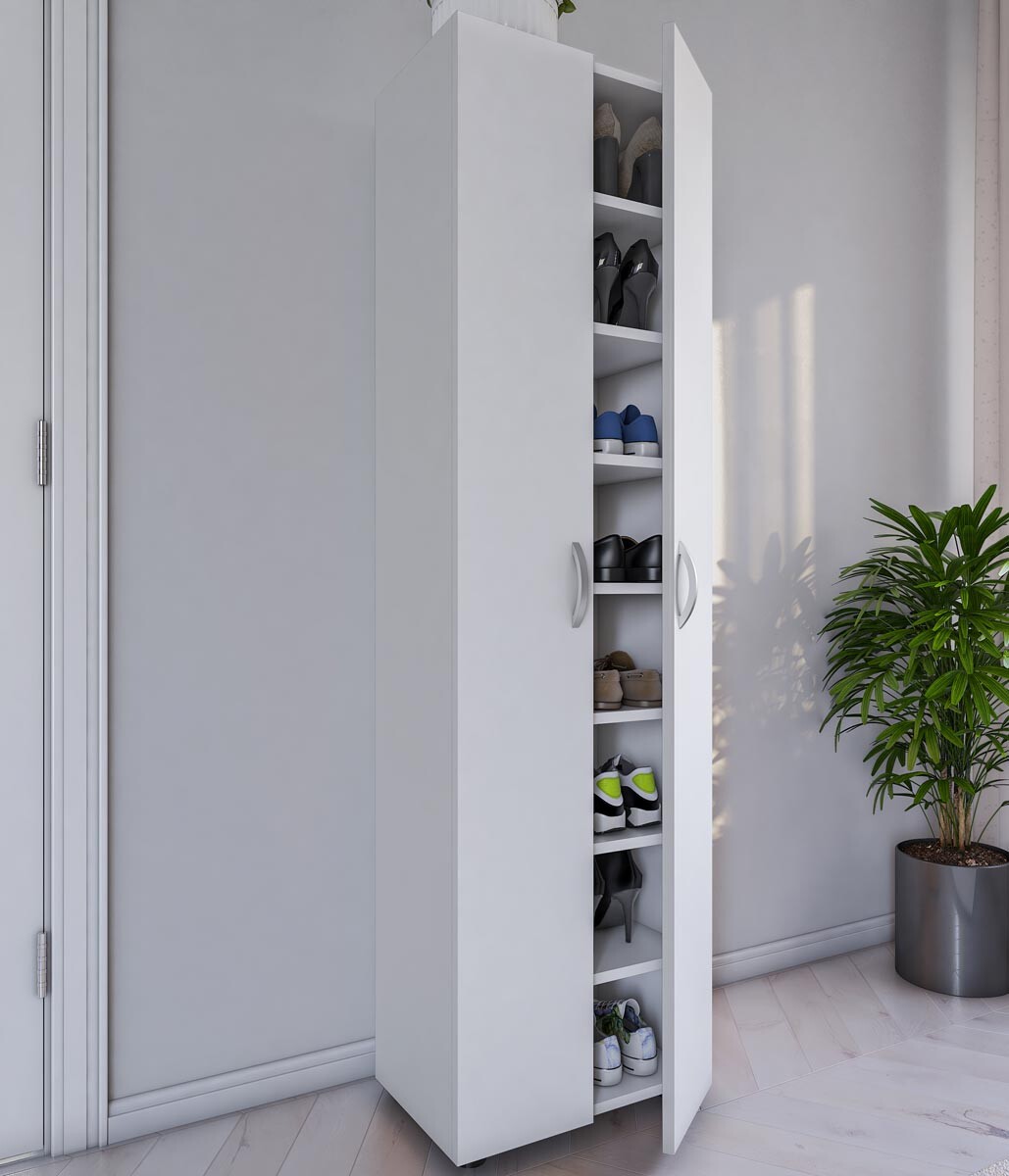 Botník Ulas-XL 8-přihrádkový, bílý