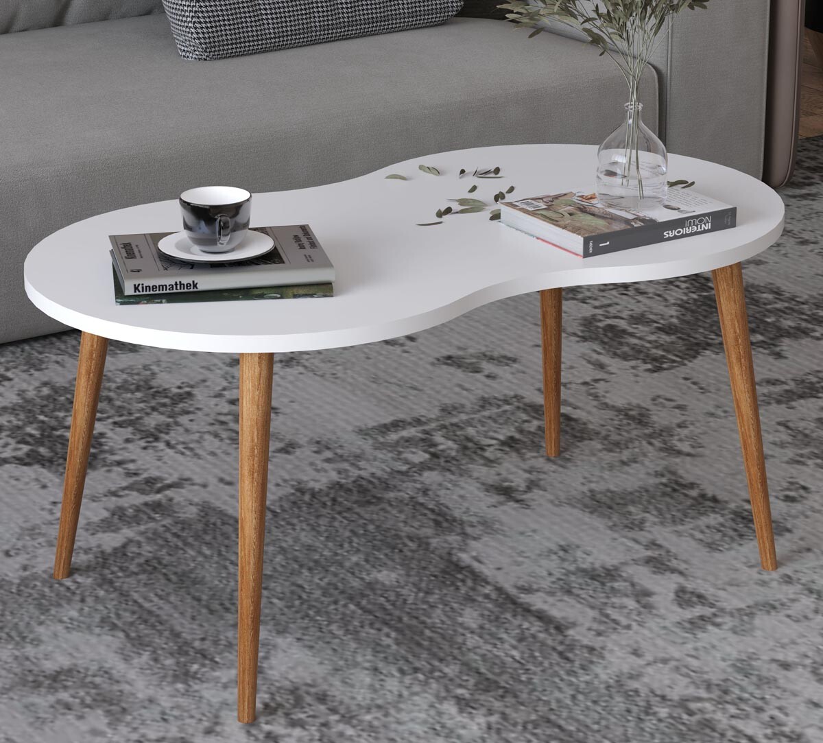 Konferenční stolek Barilo, bílý