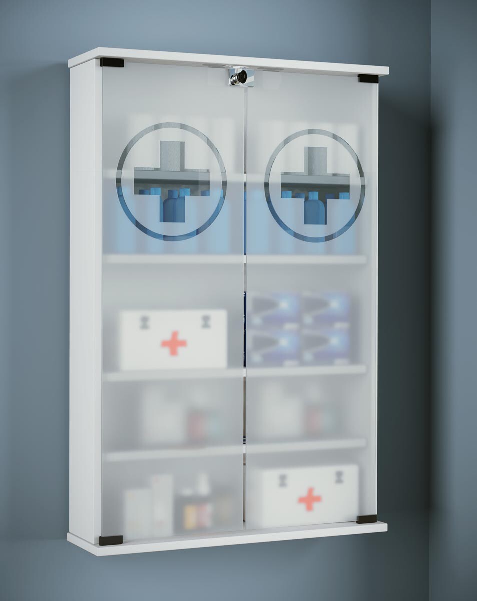 Nástěnná lékárnička Janula, bílá