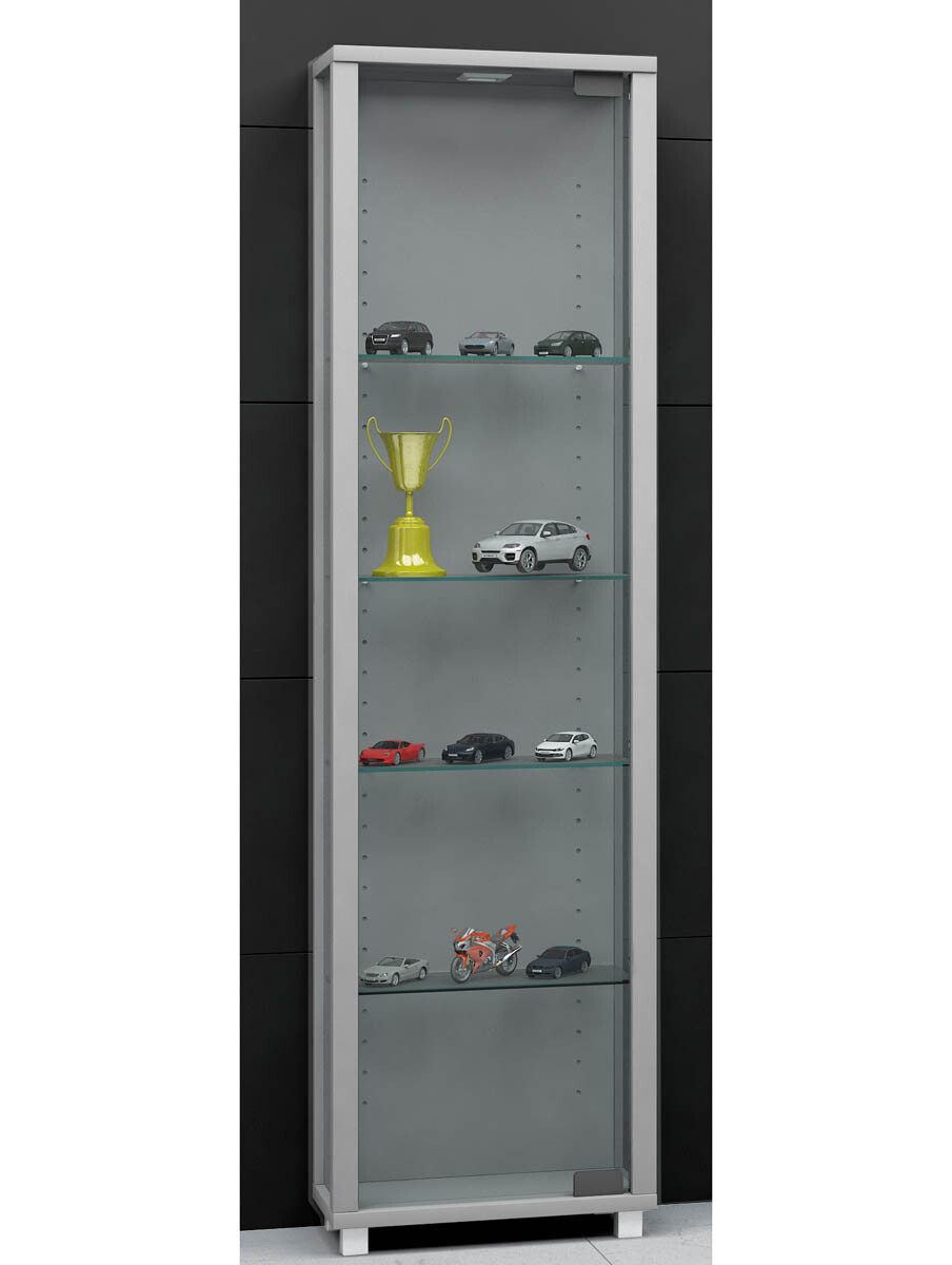 Vitrína Edana Mini, stříbrná