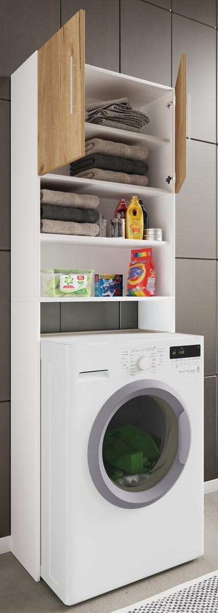 Skříňka na pračku Jutas, bílá