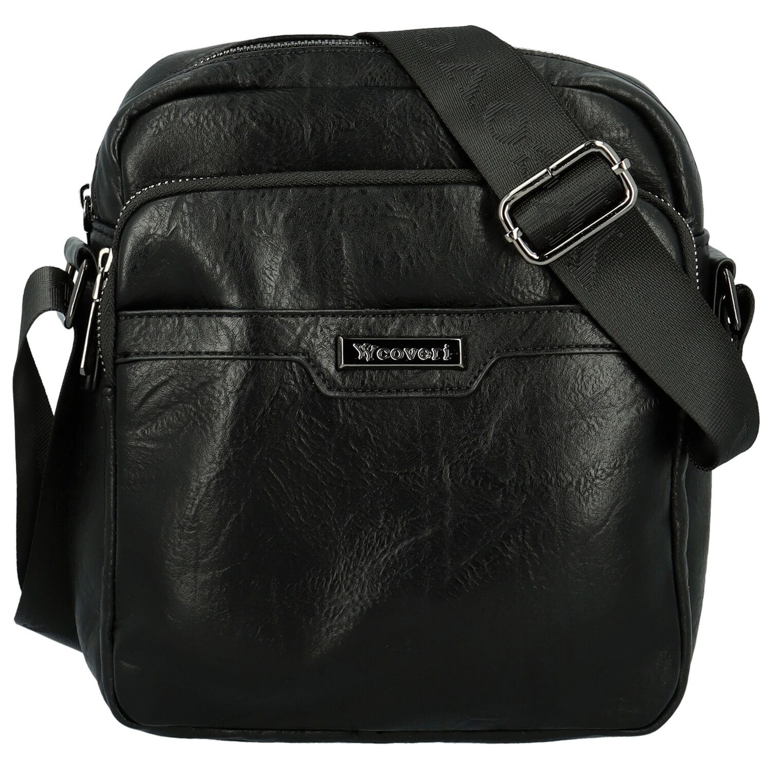 Trendy pánská koženková crossbody taška Coveri Lorain, černá