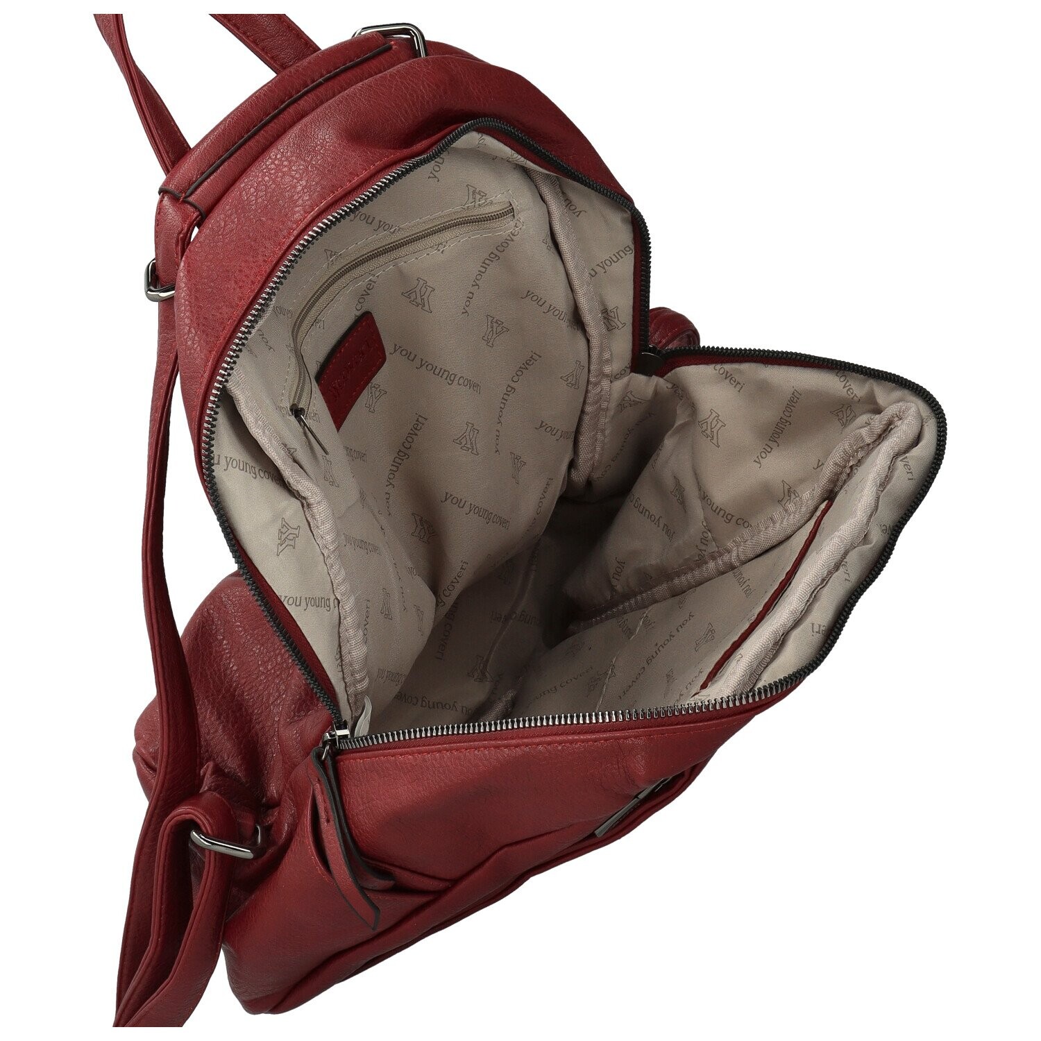 Trendy dámský koženkový kabelko-batoh Zodak, vínový