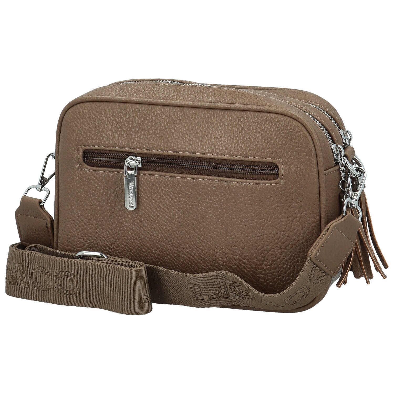 Trendy malá dámská koženková crossbody Kirikay, tmavě hnědá