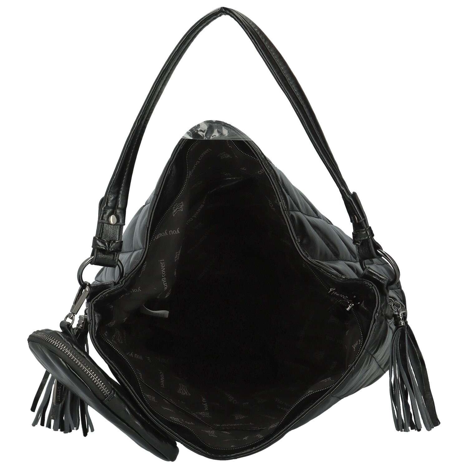 Stylová dámská koženková kabelka na rameno Coveri Maricel, černá