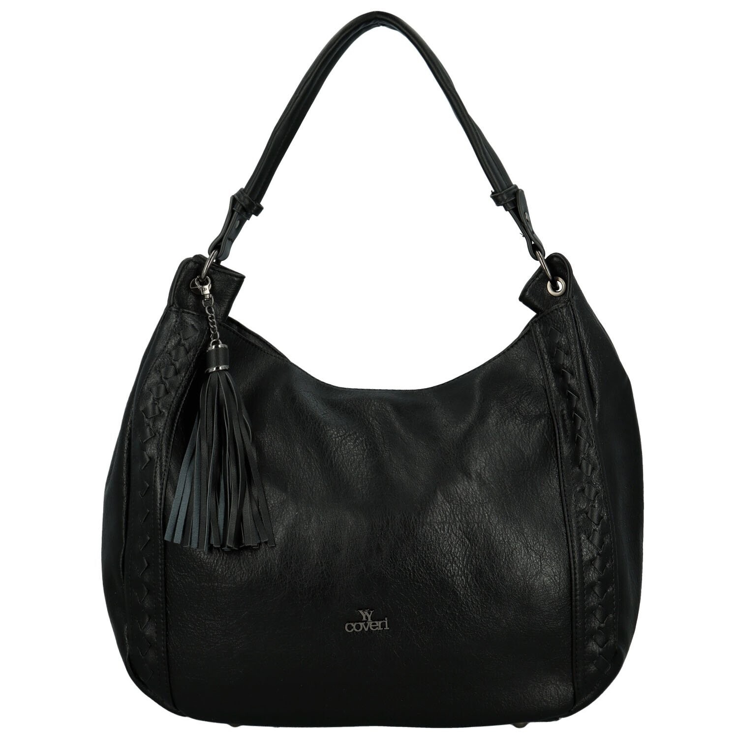 Trendy dámská koženková kabelka na rameno Coveri Trinna, černá