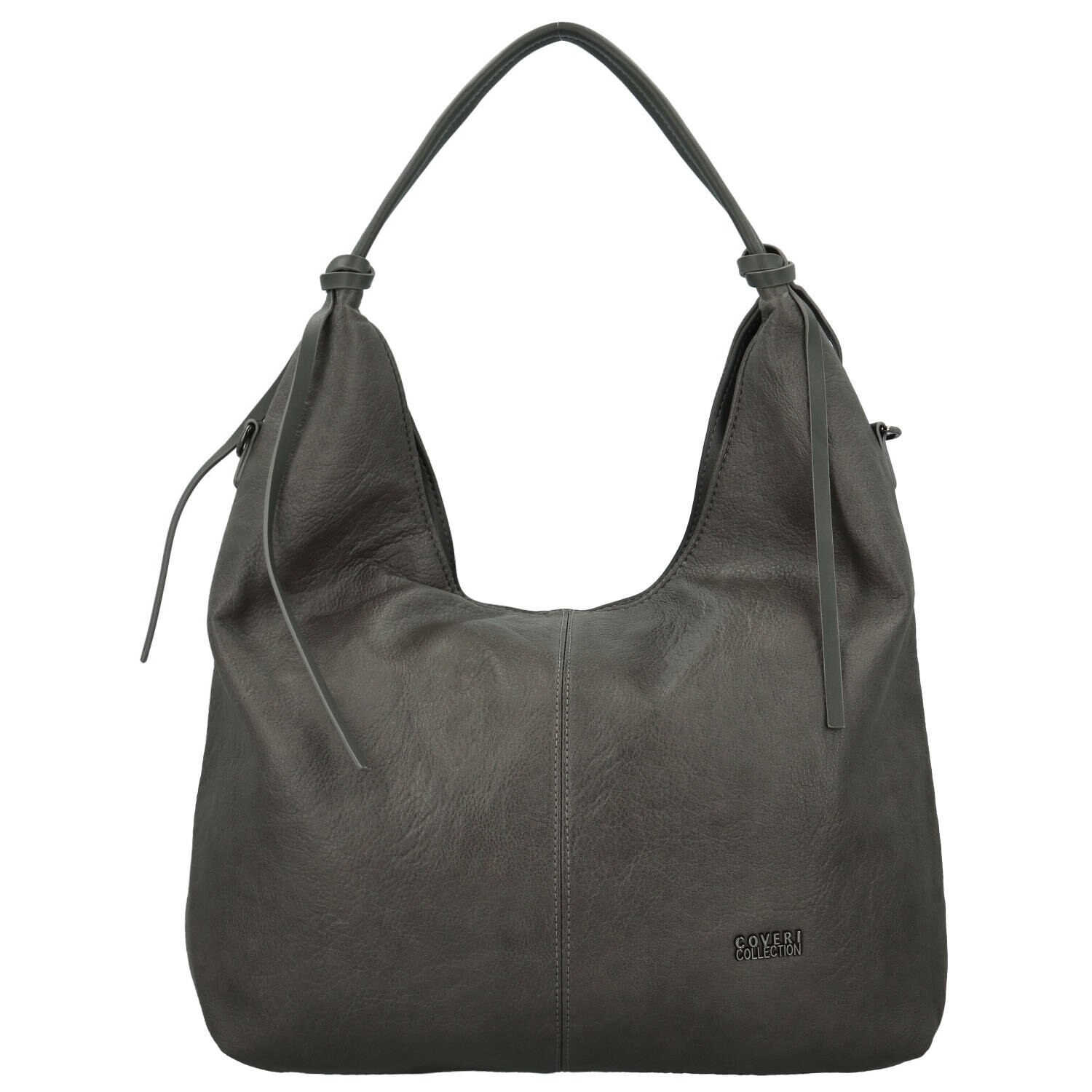 Trendy dámská koženková kabelka na rameno Coveri Sotiri, tmavě šedá