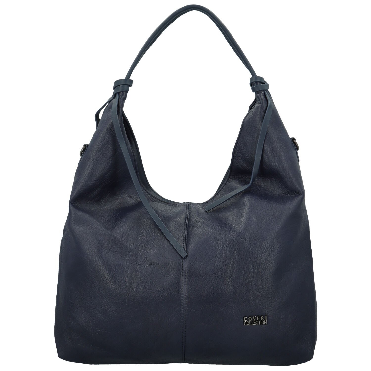 Trendy dámská koženková kabelka na rameno Coveri Sotiri, tmavě modrá