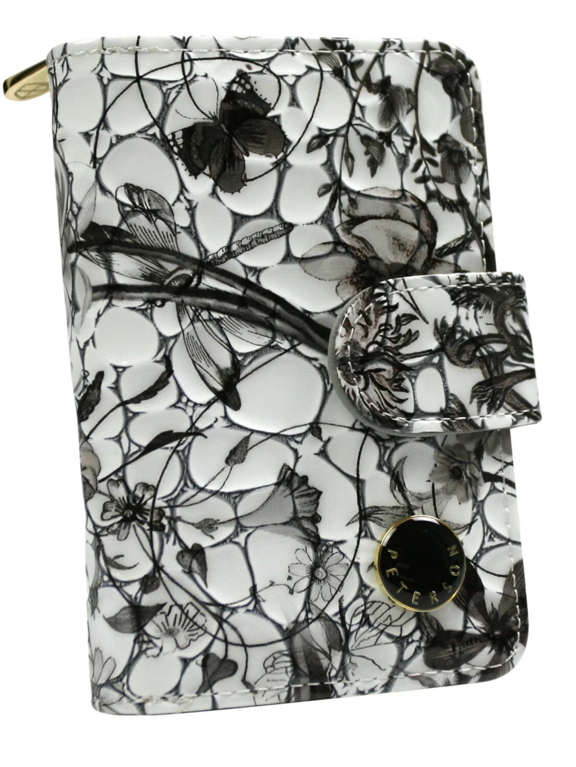 Dámská kožená peněženka černo/bílá - Peterson Elizara černo/bílá