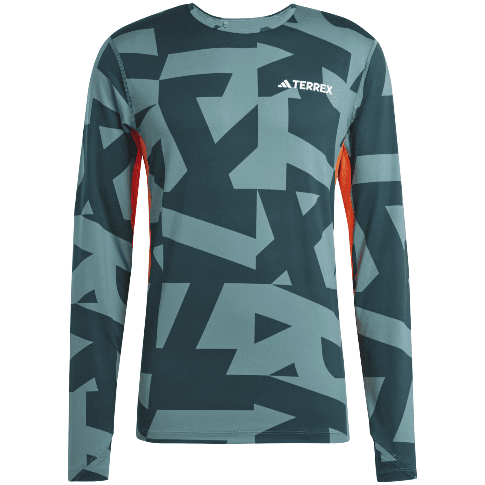 Pánské funkční triko Adidas Multi Synt Ls A Velikost: M / Barva: zelená/oranžová