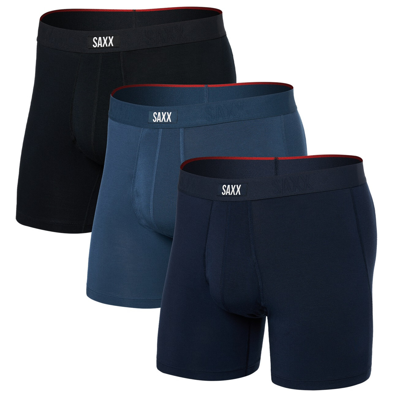 Pánské boxerky Saxx Vibe Xtra Soft Comfort Boxer Brf Fly 3Pk Velikost: M / Barva: tmavě modrá