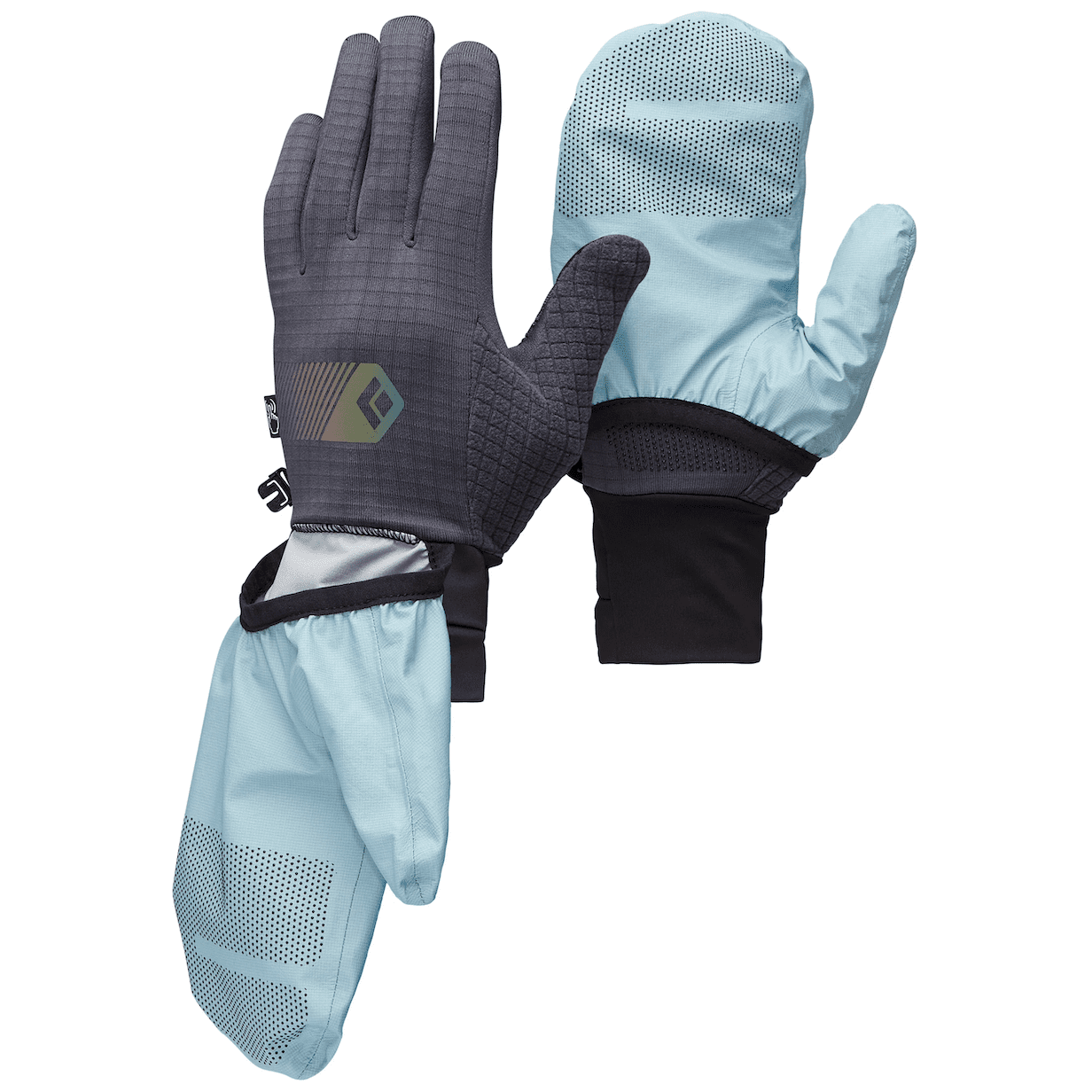 Turistické rukavice Black Diamond Gridtech Storm Hood Gloves Velikost rukavic: L / Barva: modrá/šedá