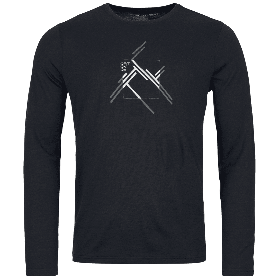 Pánské triko Ortovox 185 Merino Mtn Cutout Ls Men's Velikost: M / Barva: černá