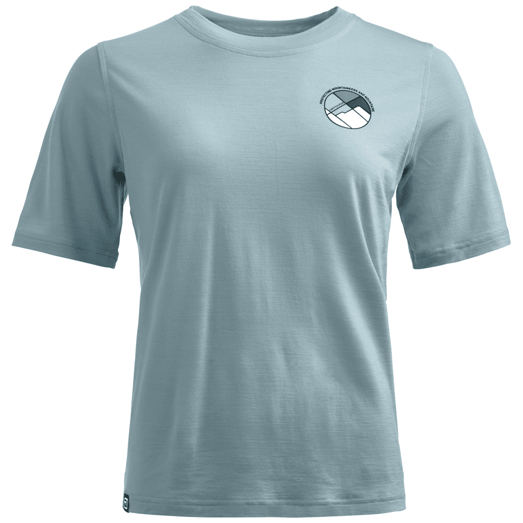 Dámské triko Ortovox 140 Cool Round Landscape T-shirt Velikost: S / Barva: šedá