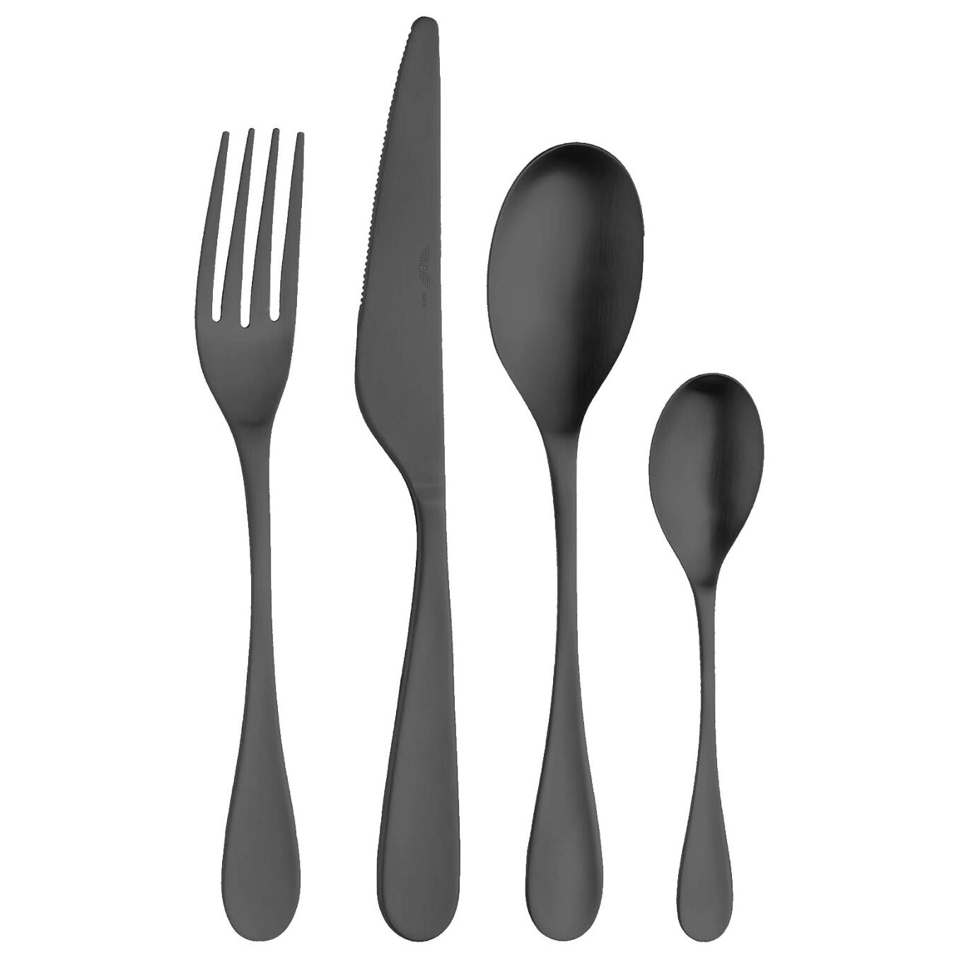 Sada příborů DROP CARBON, sada 24 ks, černá, Pintinox