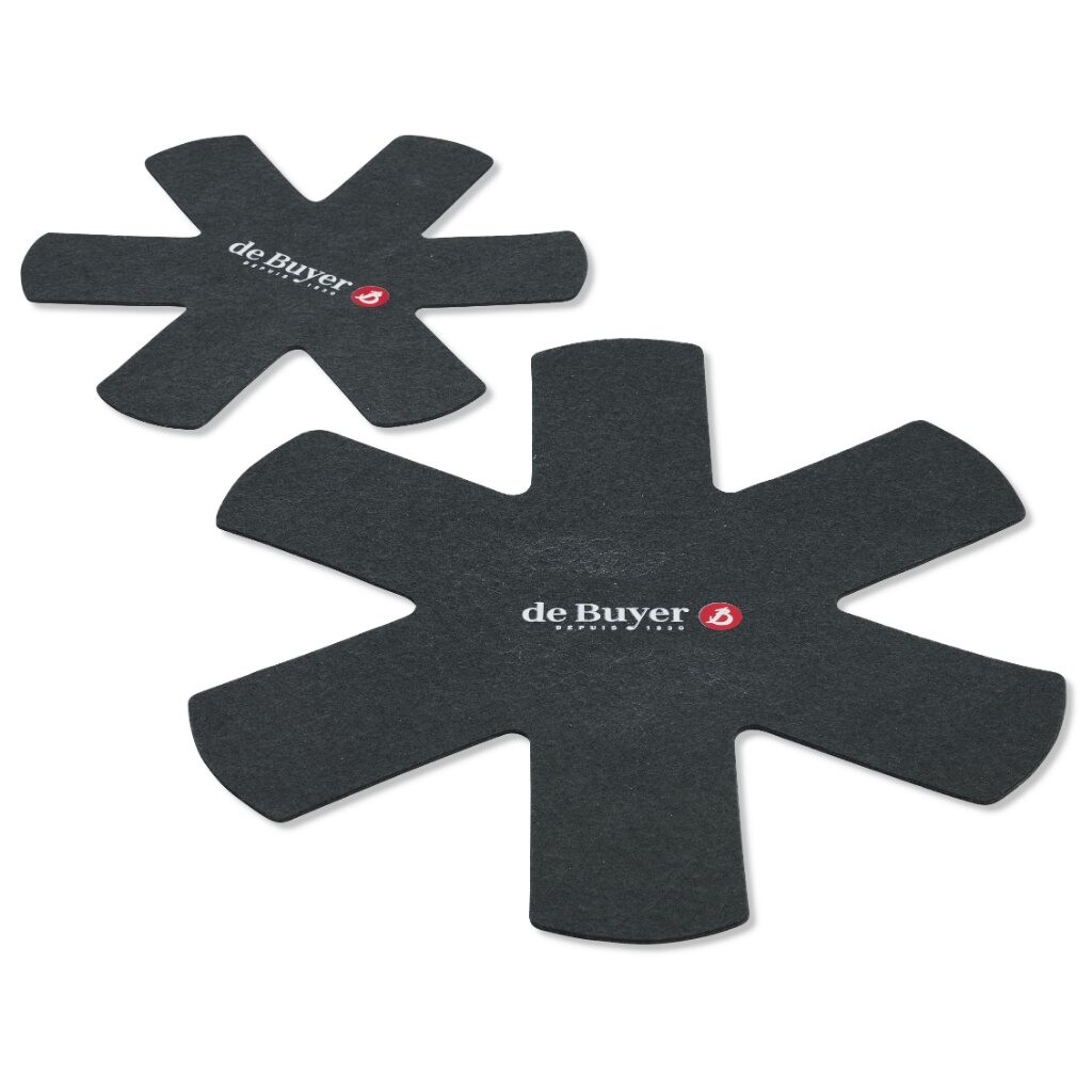 Ochranná vložka pro pánve, sada 2 ks, černá, polyester, de Buyer