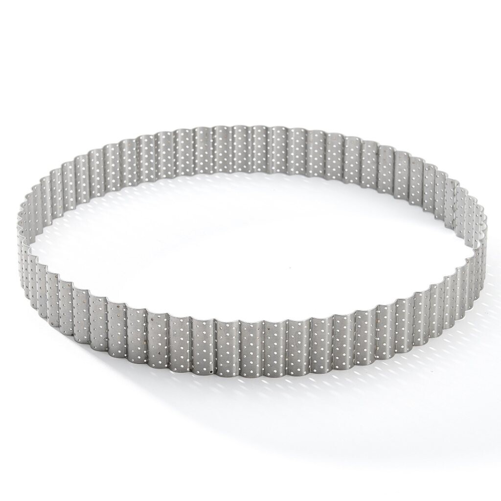 Pečící kruhový rám 24 cm, vroubkovaný, nerezová ocel, de Buyer