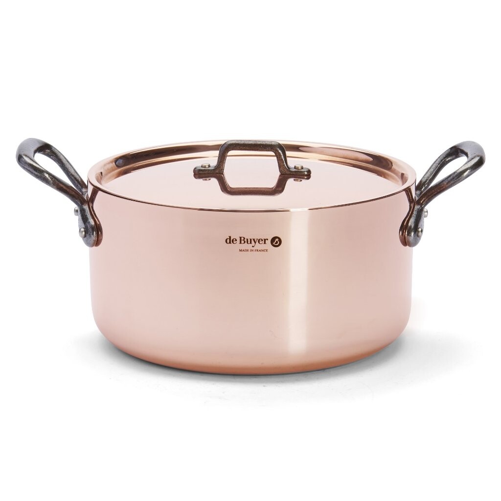 Hrnec PRIMA MATERA 24 cm, s poklicí, měď, de Buyer