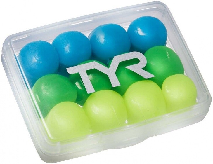 Tyr Kids Soft Silicone Ear Plugs 12 Pack Zeleno/modrá