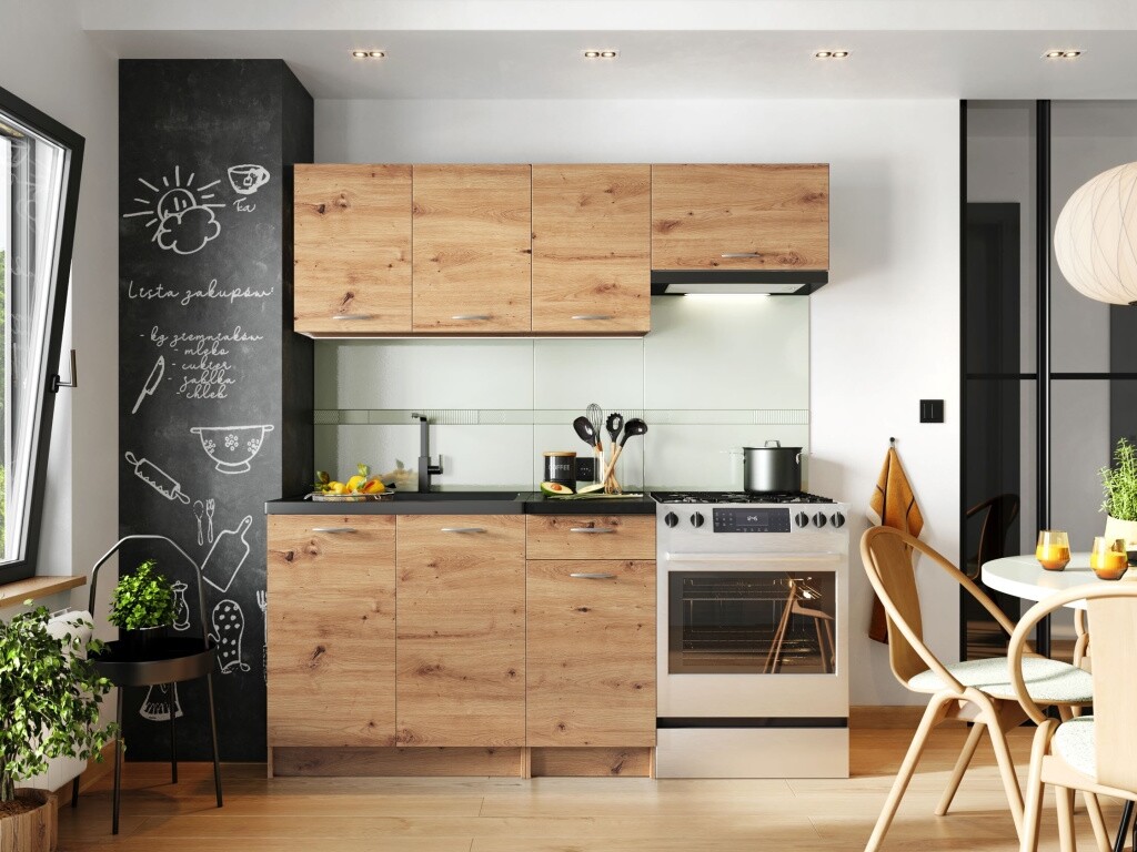 Kuchyně LIRKI 120/180 cm, dub artisan