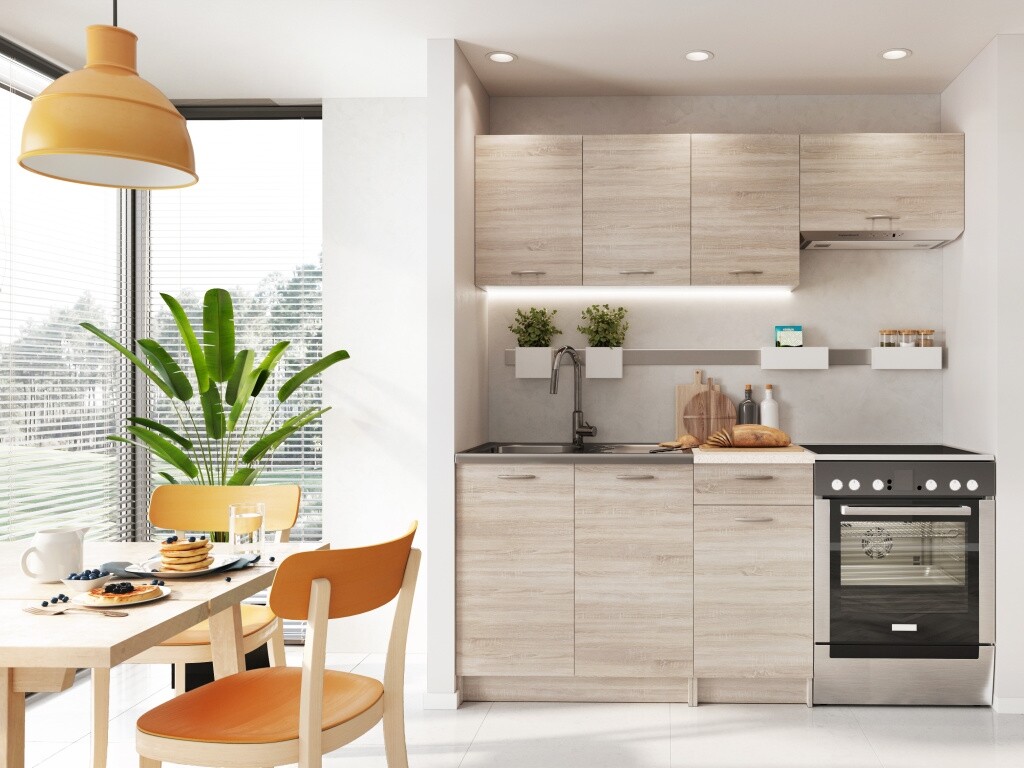 Kuchyně LIRKI 120/180 cm, dub sonoma