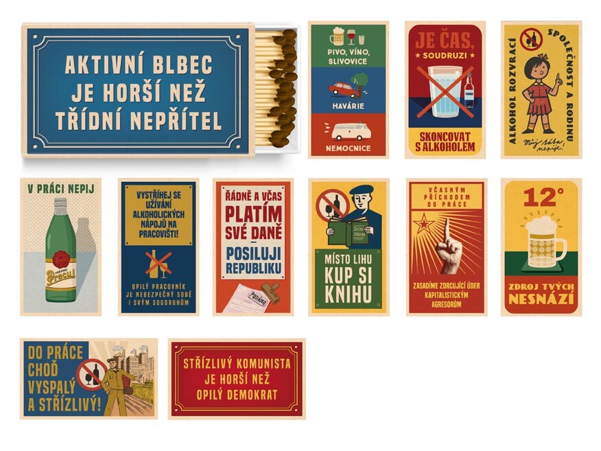 MFP 1042806 Zápalky Retro dlouhé, Mix motivů