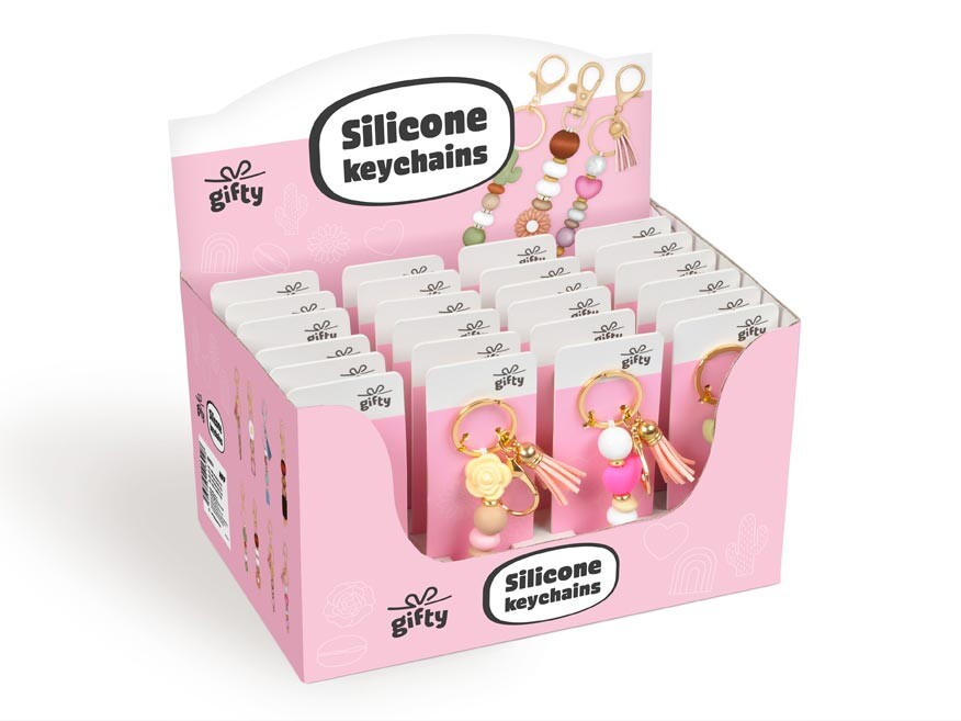 MFP 6660020 Gifty - Display přívěsky silikonové 24ks Mix 2