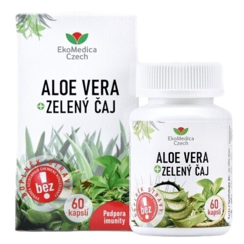 Aloe Vera + Zelený čaj cps.60 EkoMedica